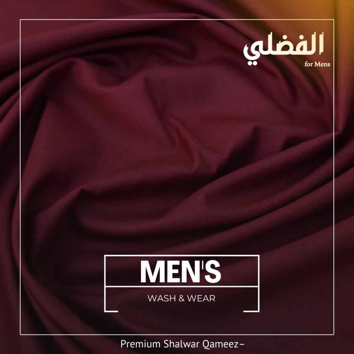 Premium Maroon Wash & Wear Suit - The Fazli Men's Unstitched Collection - Image 1