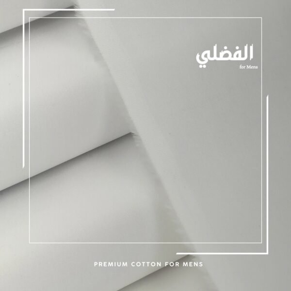 Premium Off-White Cotton Suit for Men - The Fazli Unstitched Collection